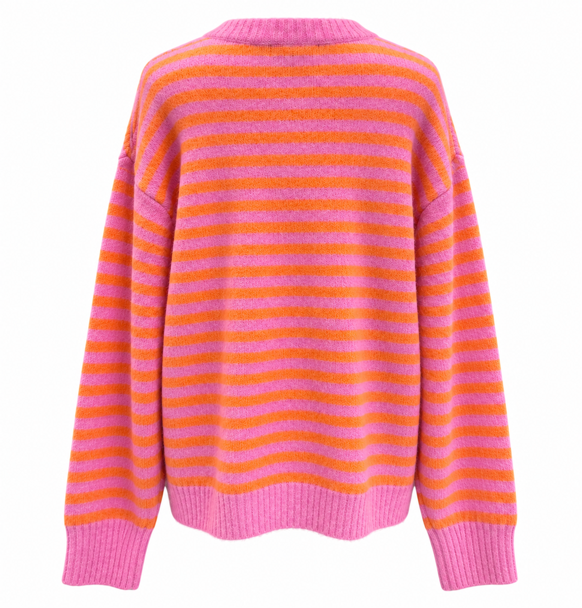 Stribet cardigan med hjerte