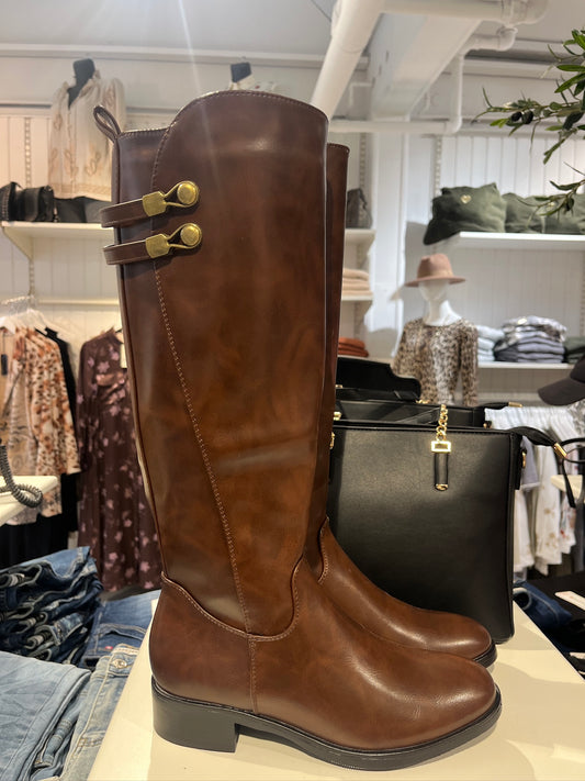 Brune Støvler Med Højt Skaft