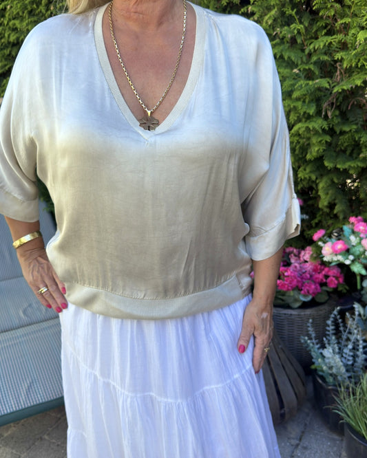 Satinbluse