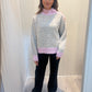 Strikbluse Med Striber