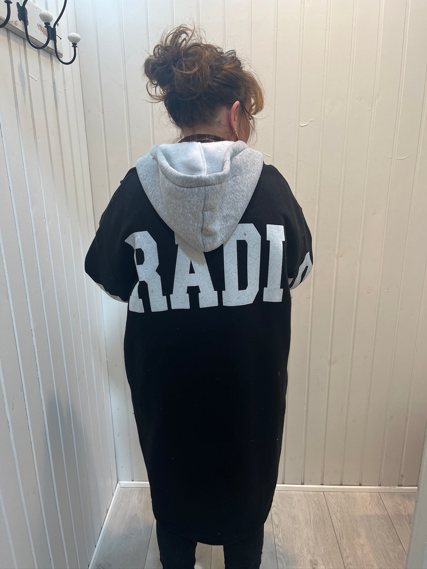 Uldfrakke med hætte