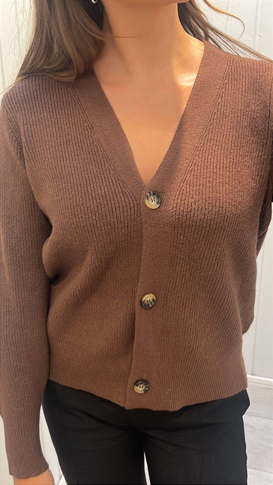 Strikcardigan Med Knapper