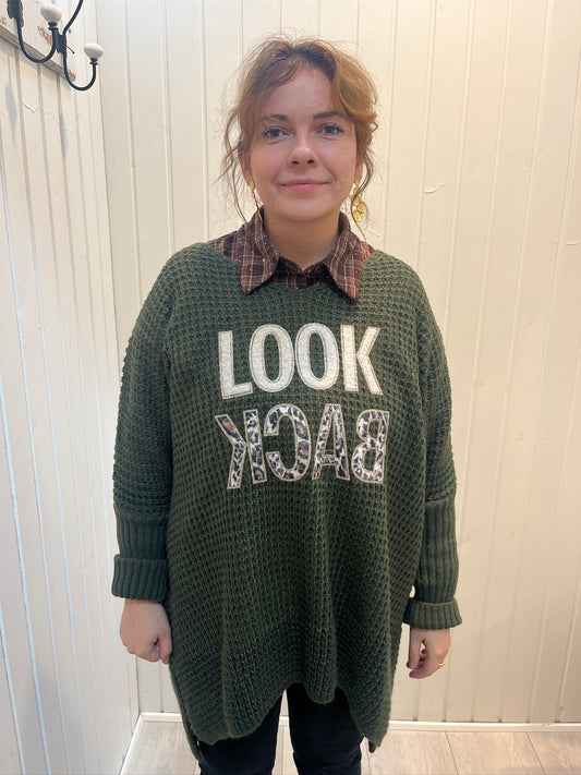 Grøn Strik Med Motiv