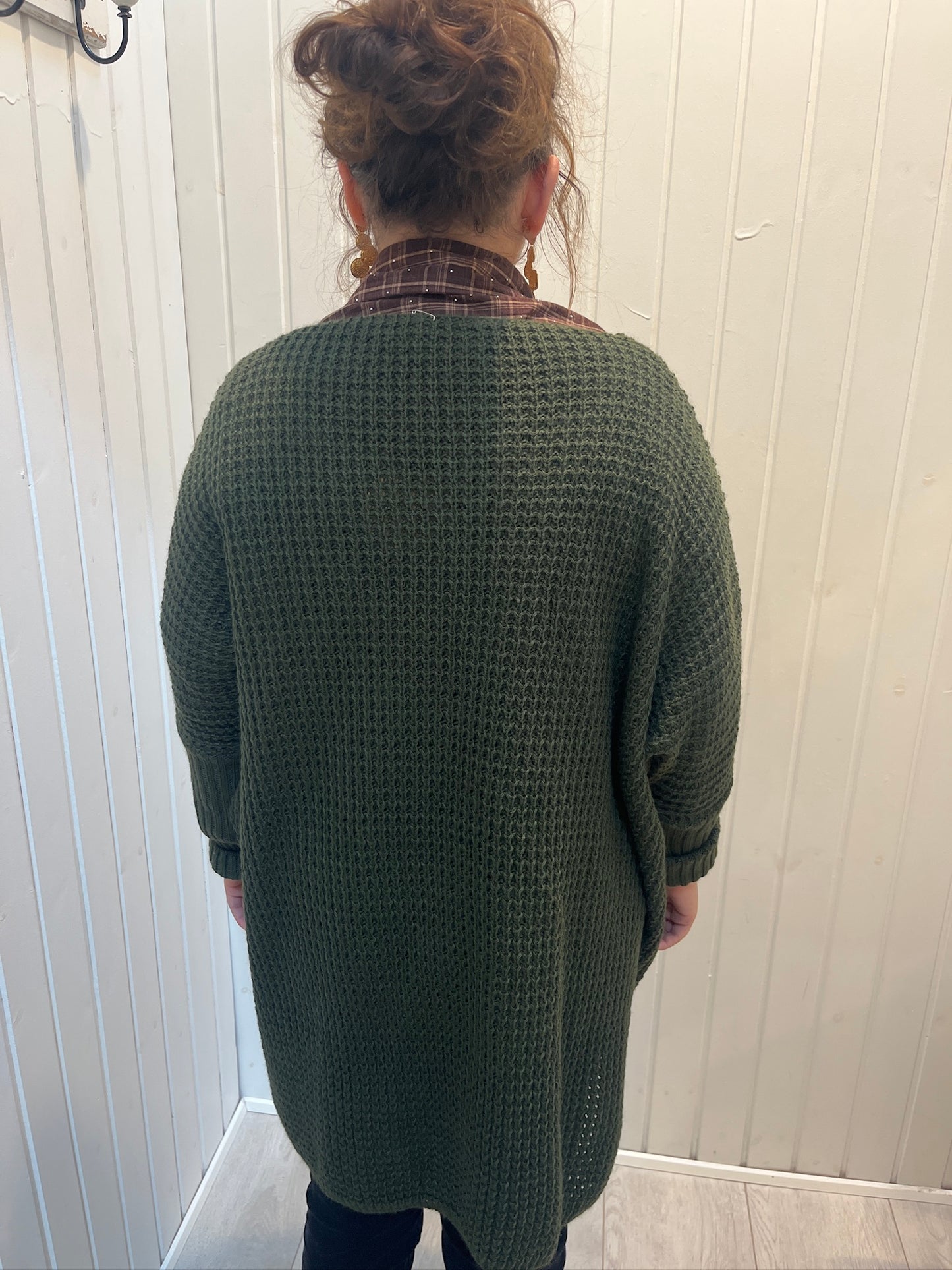 Grøn Strik Med Motiv