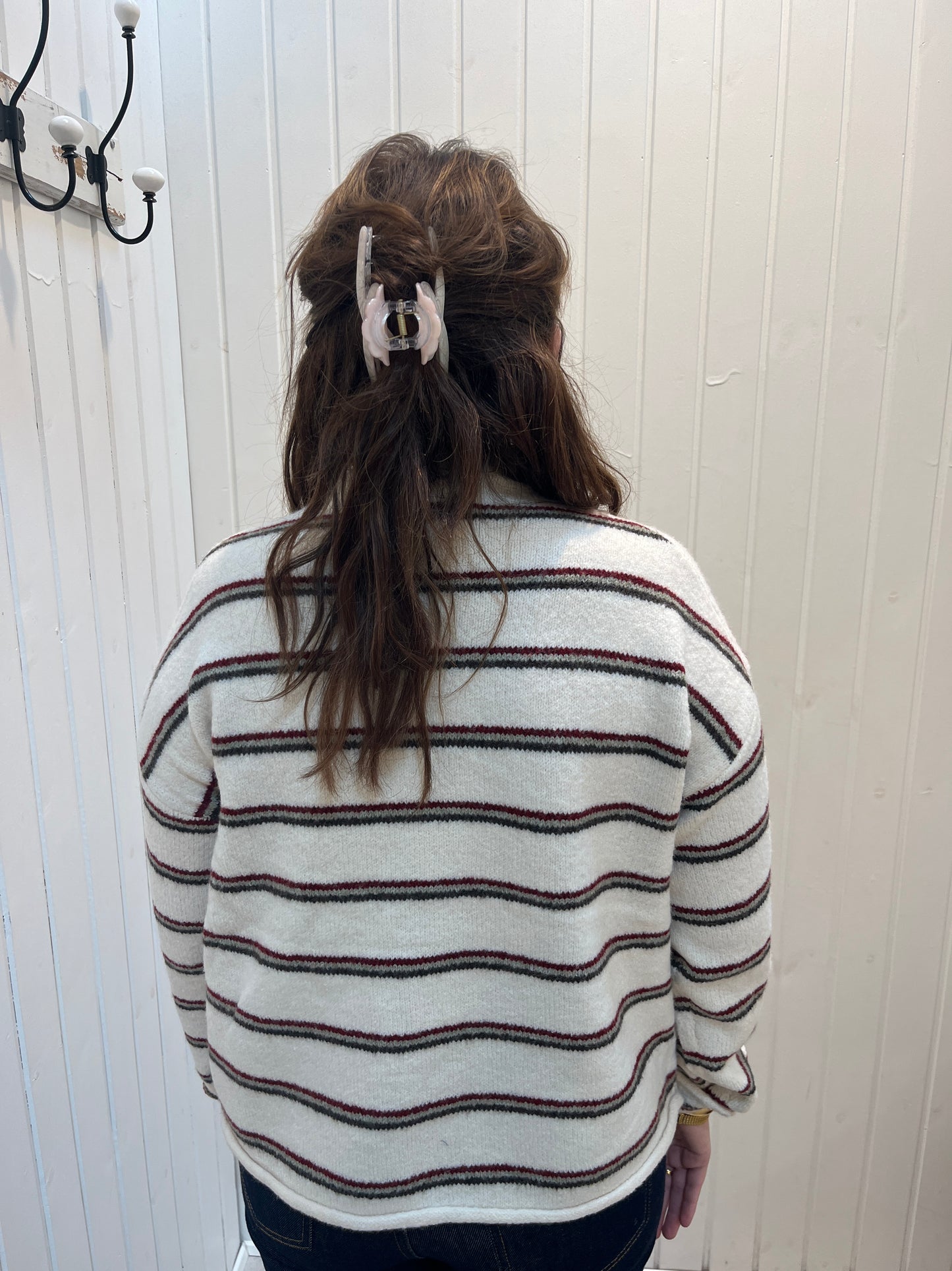 Højhalset Stribet Strik