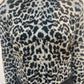 Strikcardigan i leopardmønster