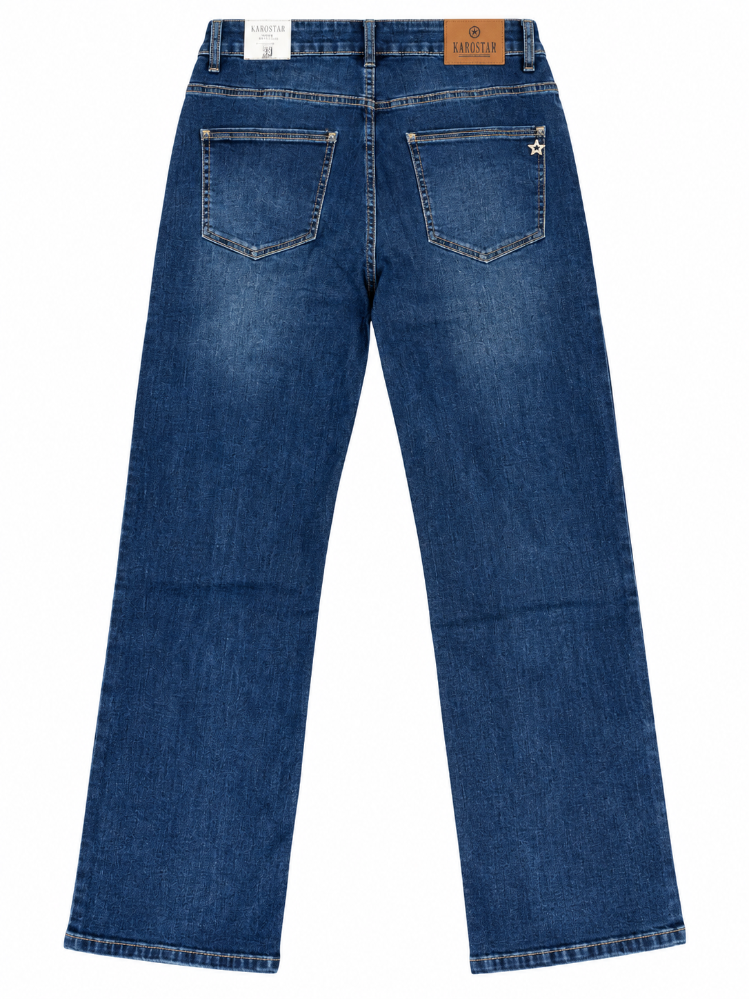 Karostar mørkeblå jeans med straight legs