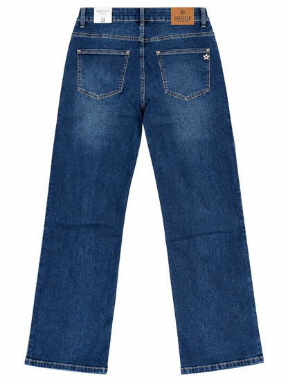 Karostar mørkeblå jeans med straight legs
