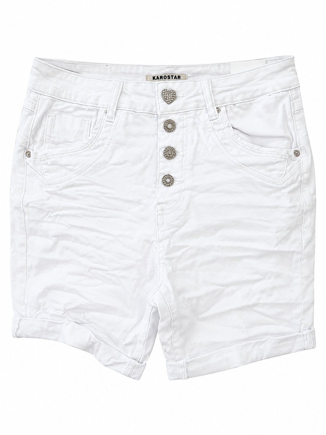 Karostar Denim Shorts - Hvid