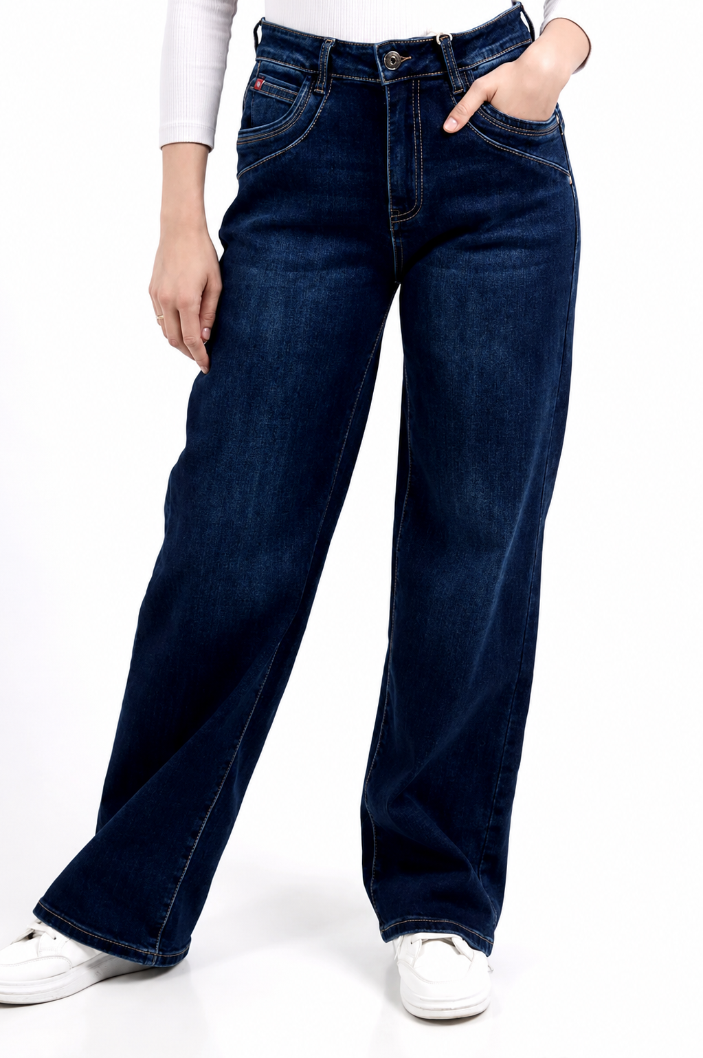 Karostar Straight Leg Jeans - Mørkeblå