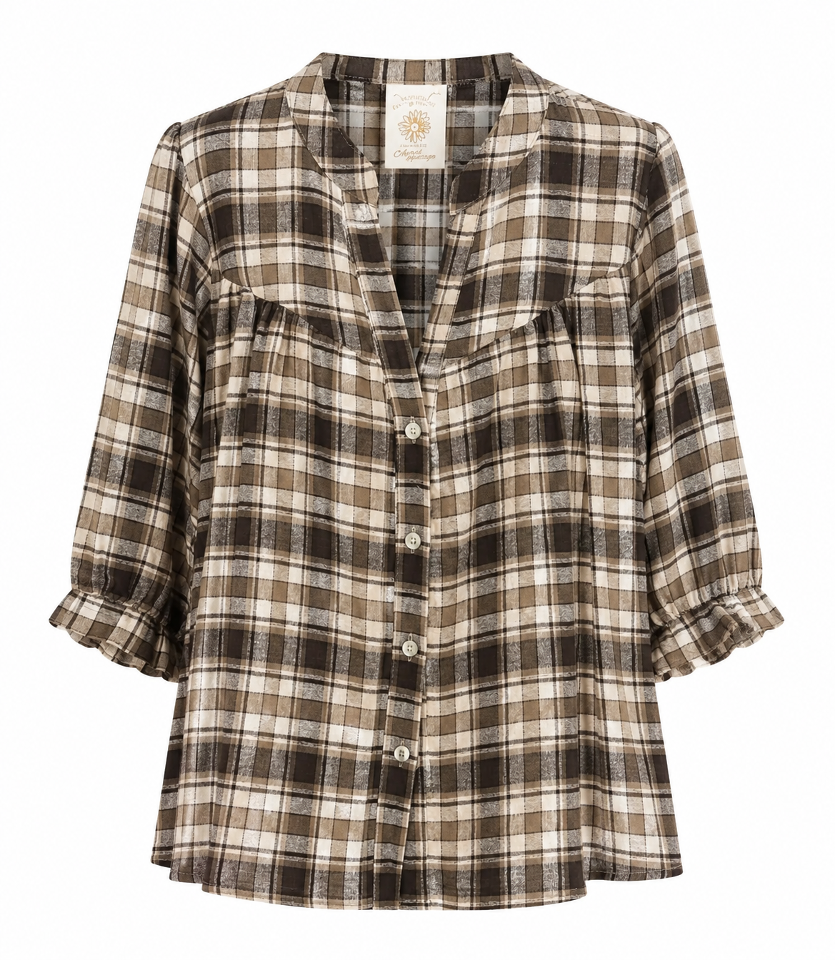 Ternet bluse i vintagelook