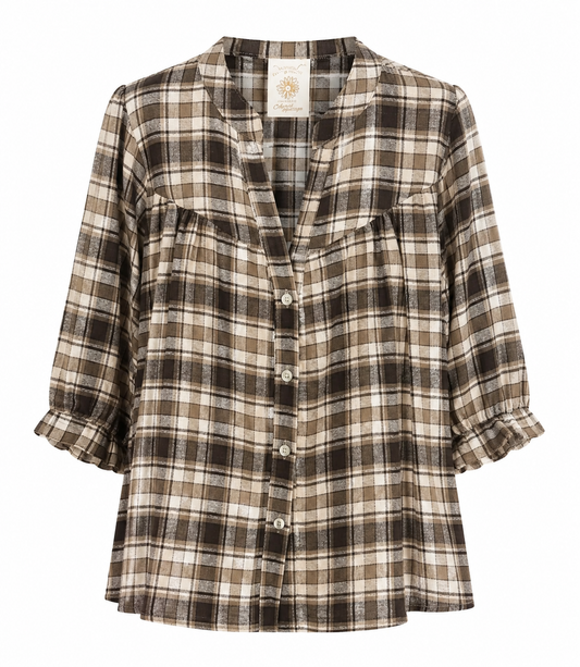 Ternet bluse i vintagelook