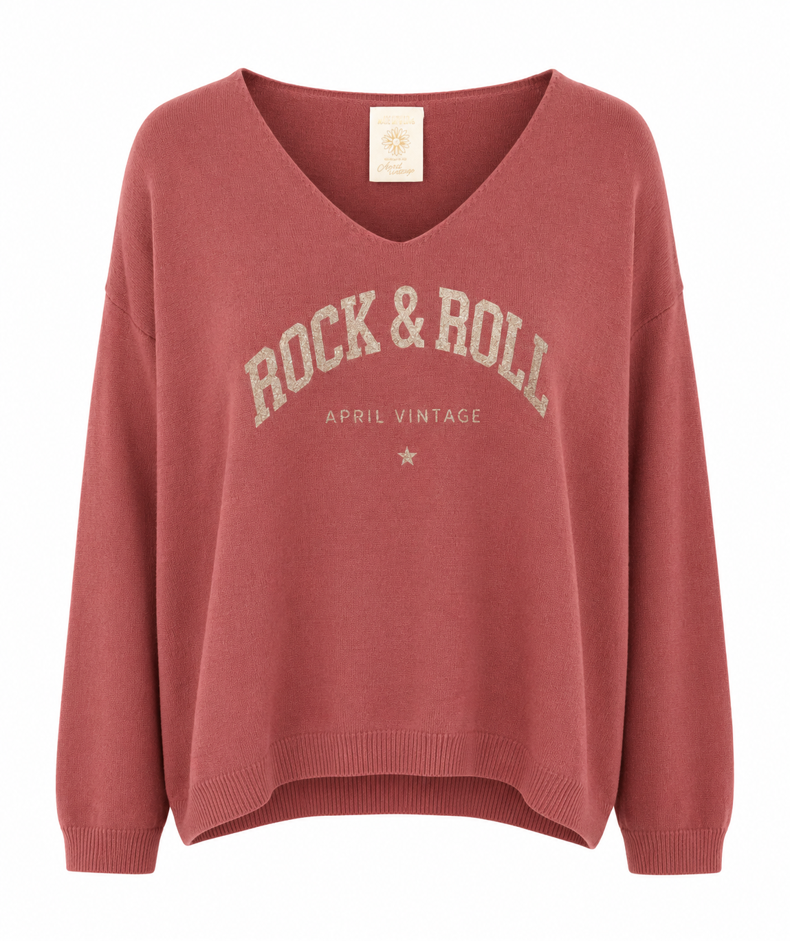 Rock & Roll sweater med V-hals