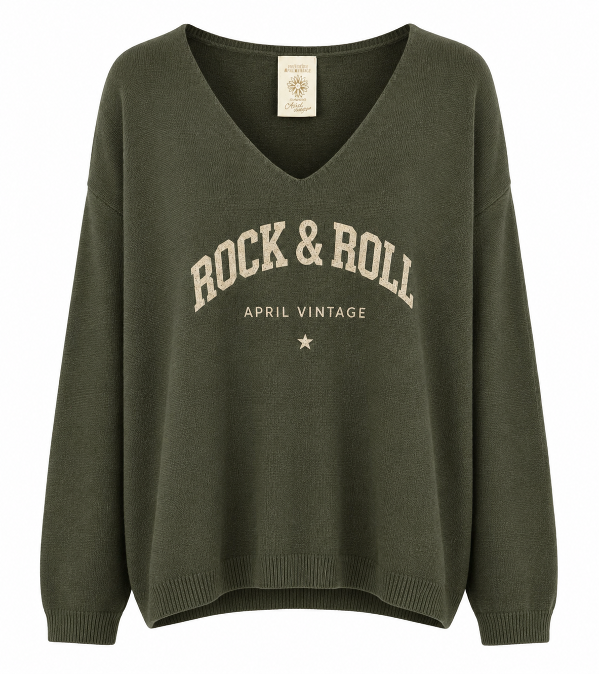Rock & Roll sweater med V-hals