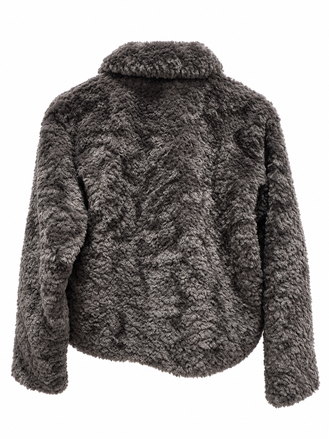 Kort fluffy jakke i imiteret fur (FLERE FARVER)