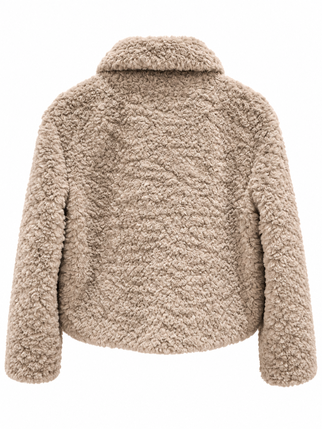 Kort fluffy jakke i imiteret fur (FLERE FARVER)