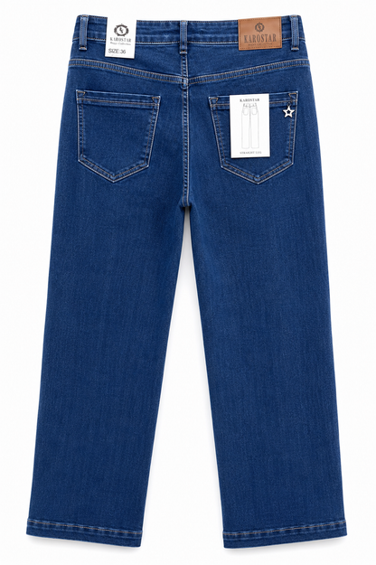 Karostar Straight Leg Jeans - Mørkeblå