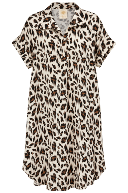 Kjole i leopardprint