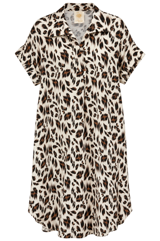 Kjole i leopardprint