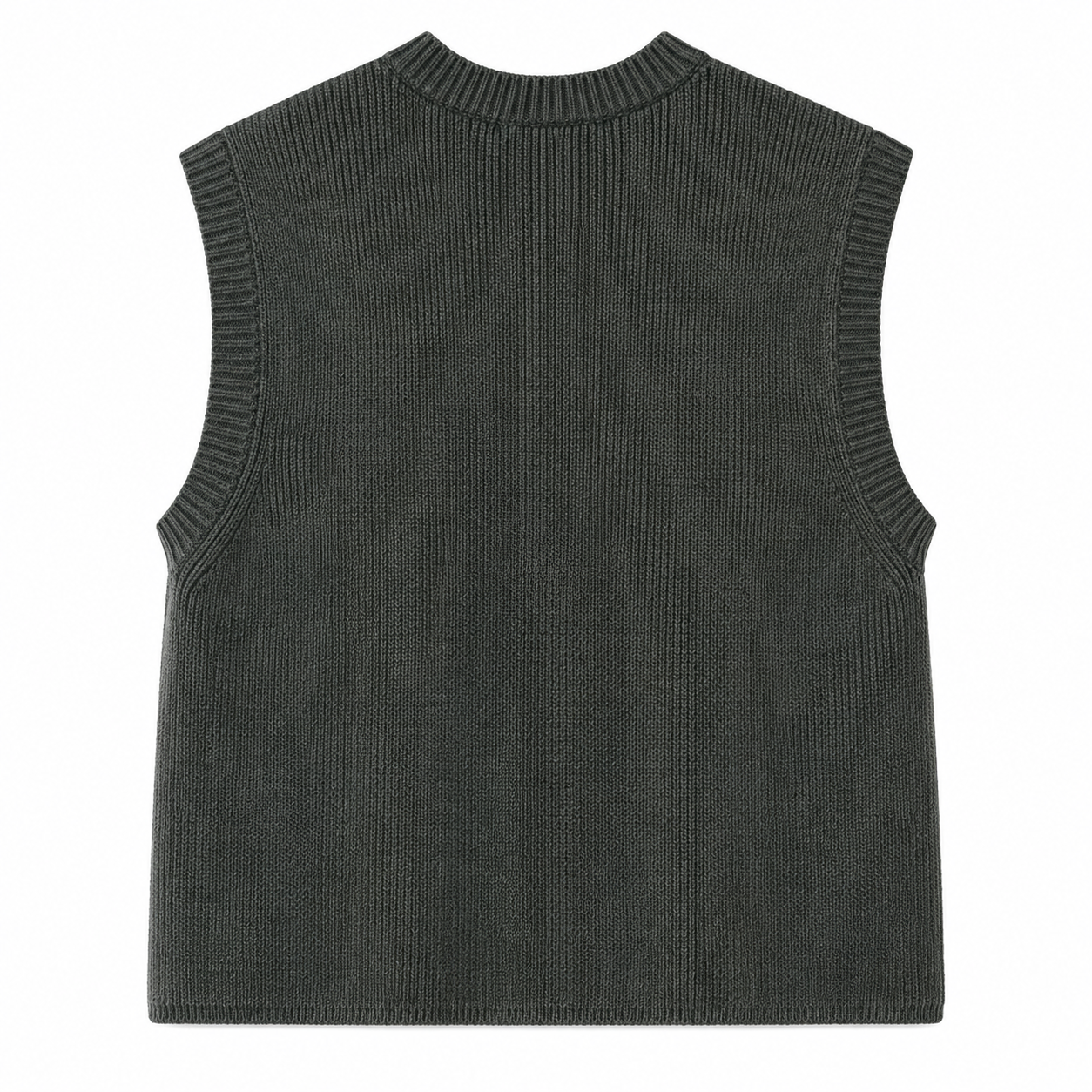 Strikket vest/cardigan med knapper