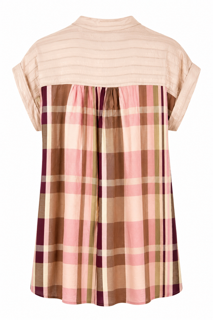 Ternet kjole i rosa og beige