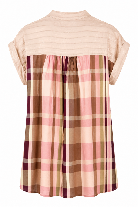 Ternet kjole i rosa og beige