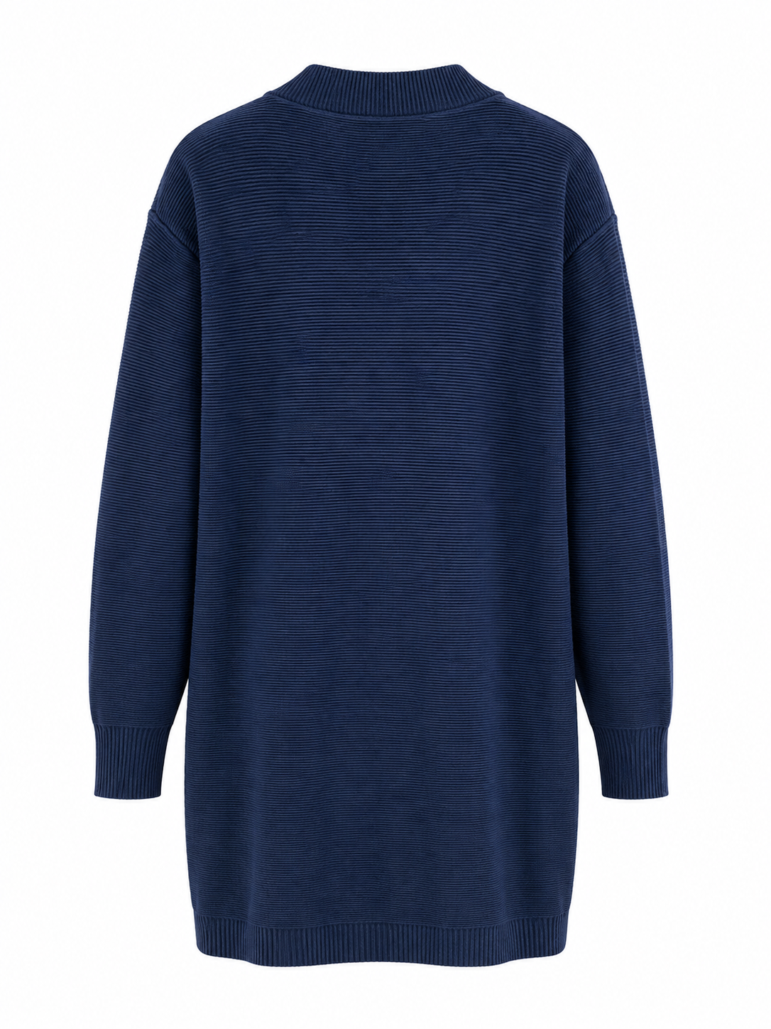 Lang strikcardigan med knapper