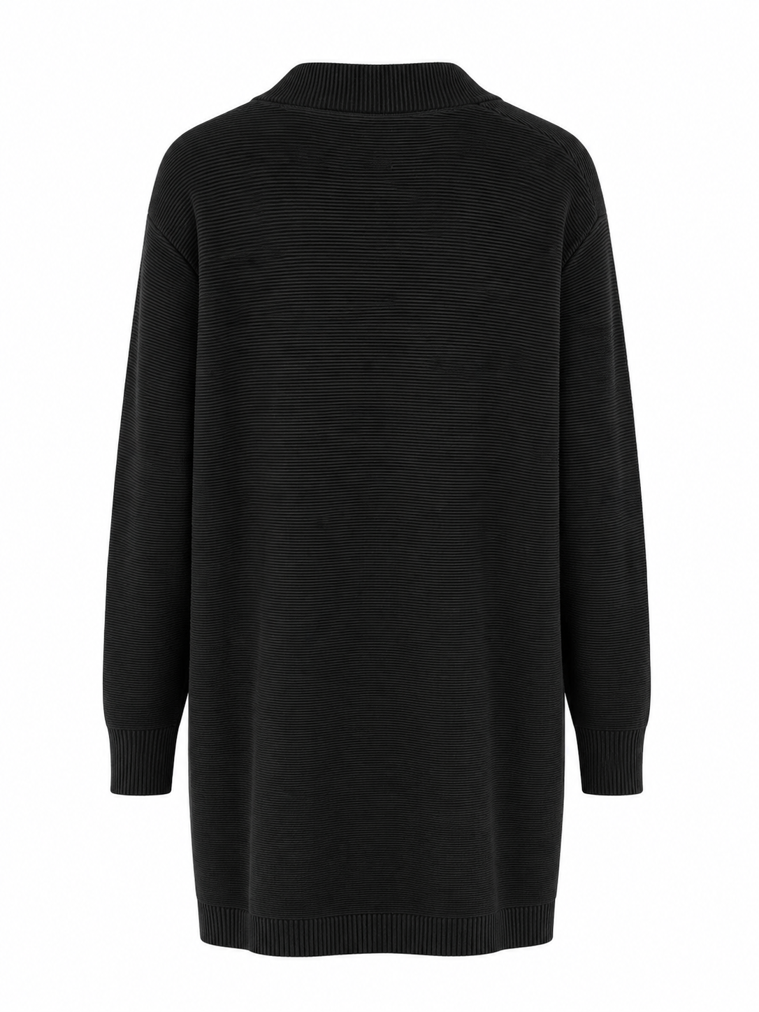 Lang strikcardigan med knapper
