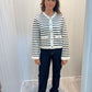 Cardigan Med Striber Og Gulddetaljer
