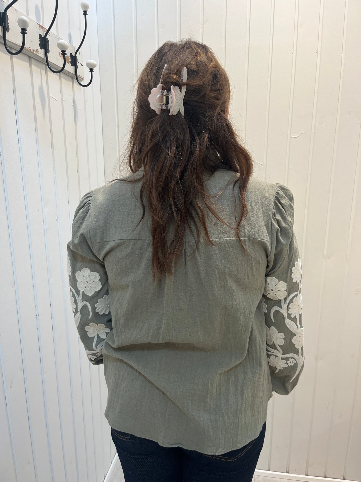 Bomuldsskjorte Med Brodderi