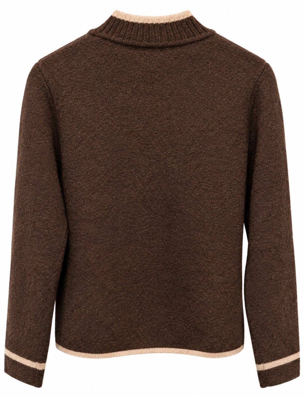 Chokoladebrun cardigan med dekorative lukninger