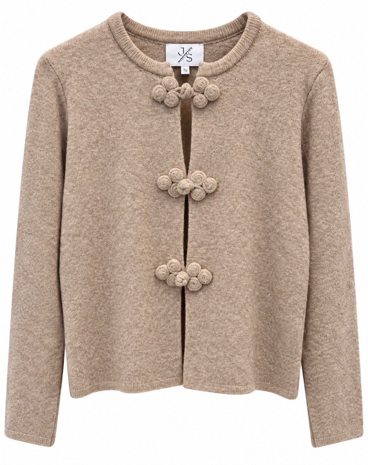 Cardigan med blomsterlukninger