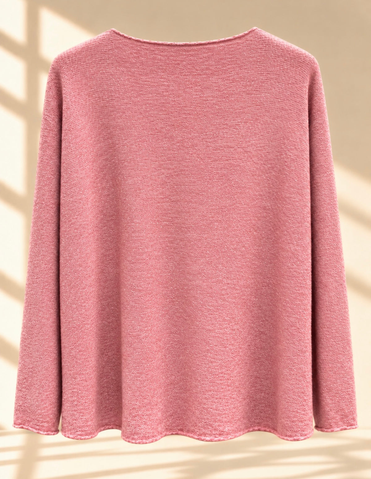 Pink strik med dekorativt print - Made in Italy