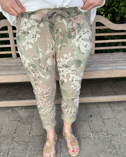 Blomstrede jerseybukser