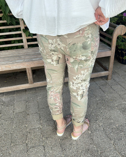 Blomstrede jerseybukser