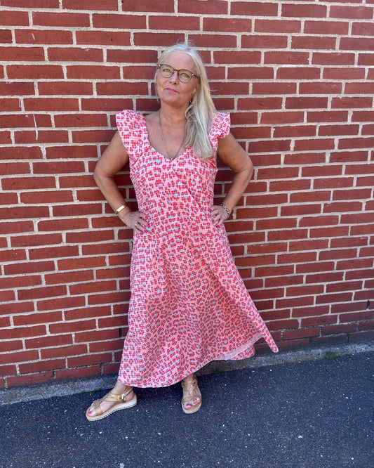 Farverig sommerkjole