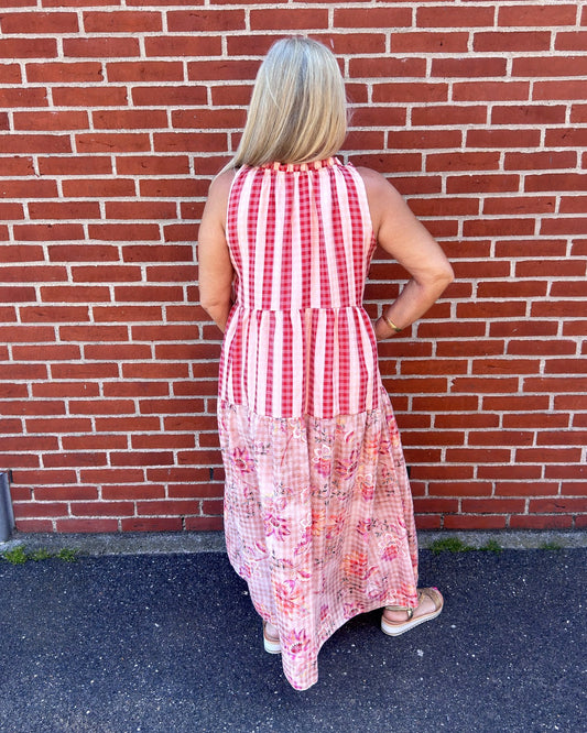 Farverig sommerkjole