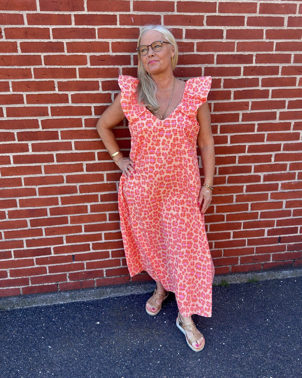 Farverig sommerkjole