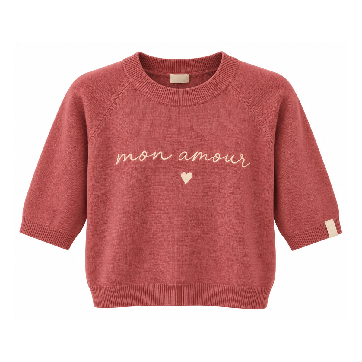 Mon Amour strikbluse med korte ærmer (FLERE FARVER)