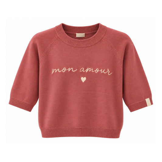 Mon Amour strikbluse med korte ærmer (FLERE FARVER)
